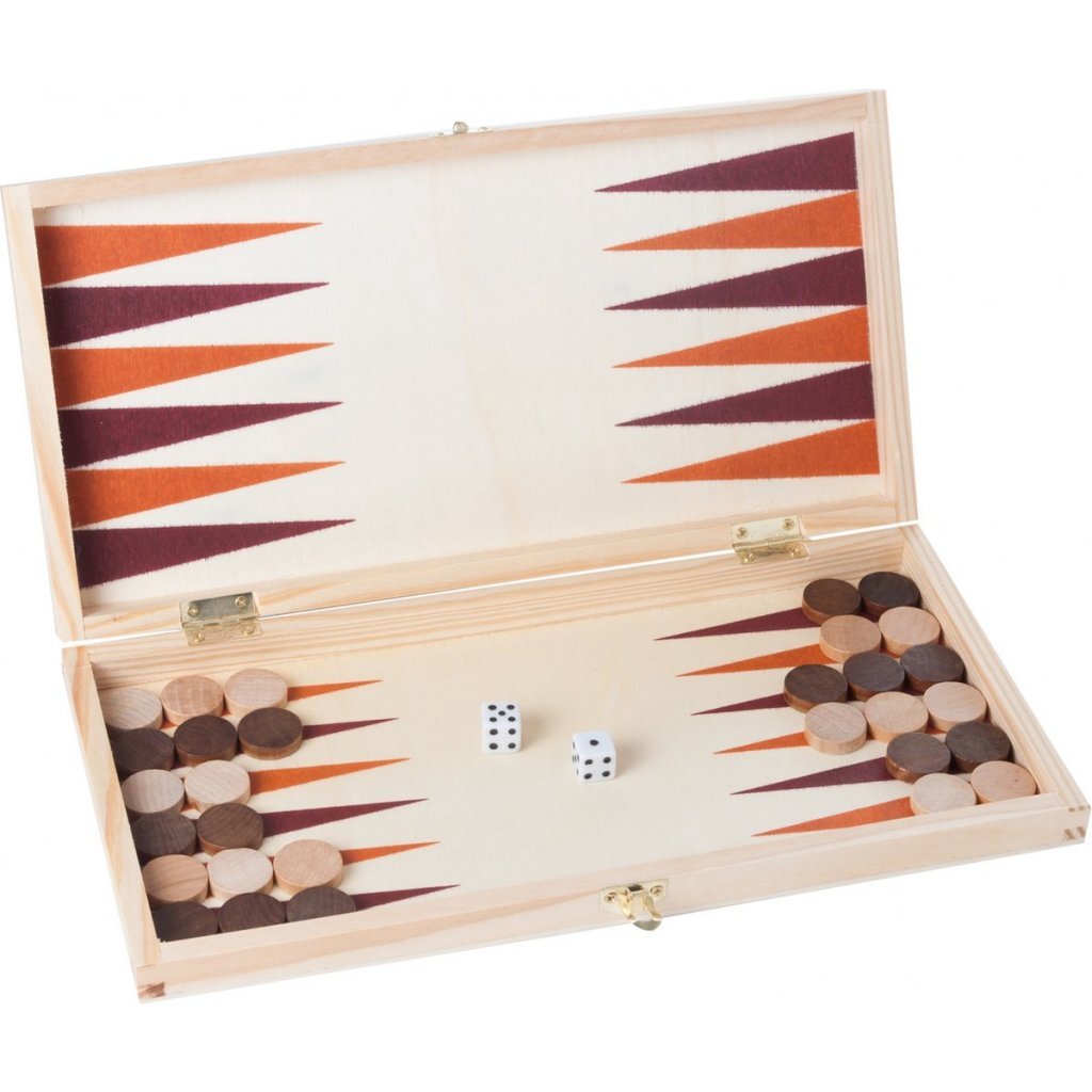 Backgammon longfield schaak en houten cassette 30x16x4 cm