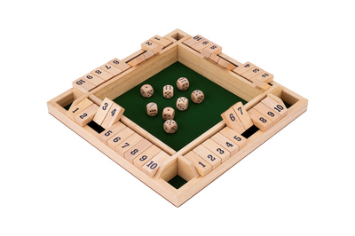 Longfield shut the box (4 spelers) 29x29x3,5cm - rubberhout