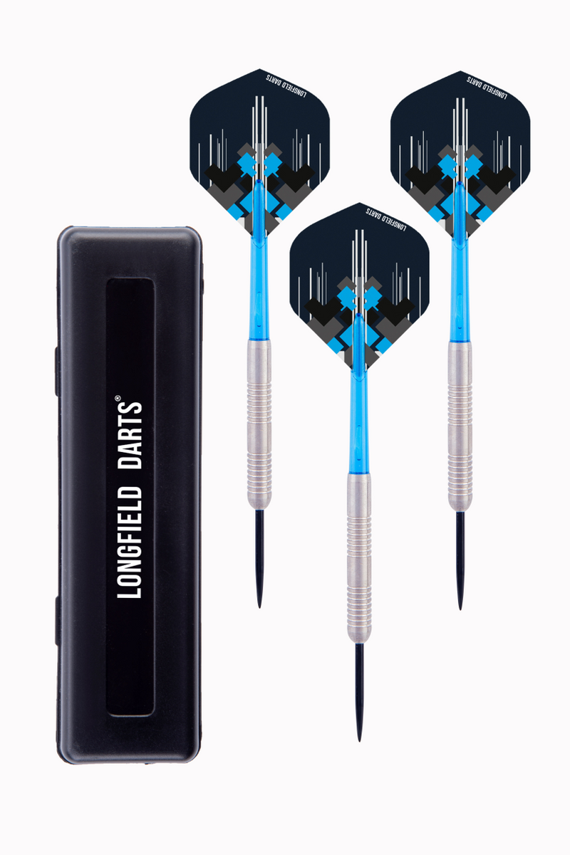 Longfield darts nickelsilver steeltip 24 gram in kunststof etui