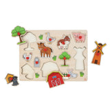Engelhart houten knopjespuzzel boerderij 30x23cm - afbeelding 2