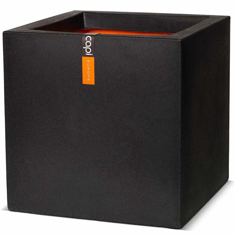 Capi plantenbak urban smooth vierkant 40x40x40 cm zwart kbl903