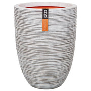 Capi bloempot nature rib elegant laag 36x47 cm ivoorkleurig kofi782 - afbeelding 1