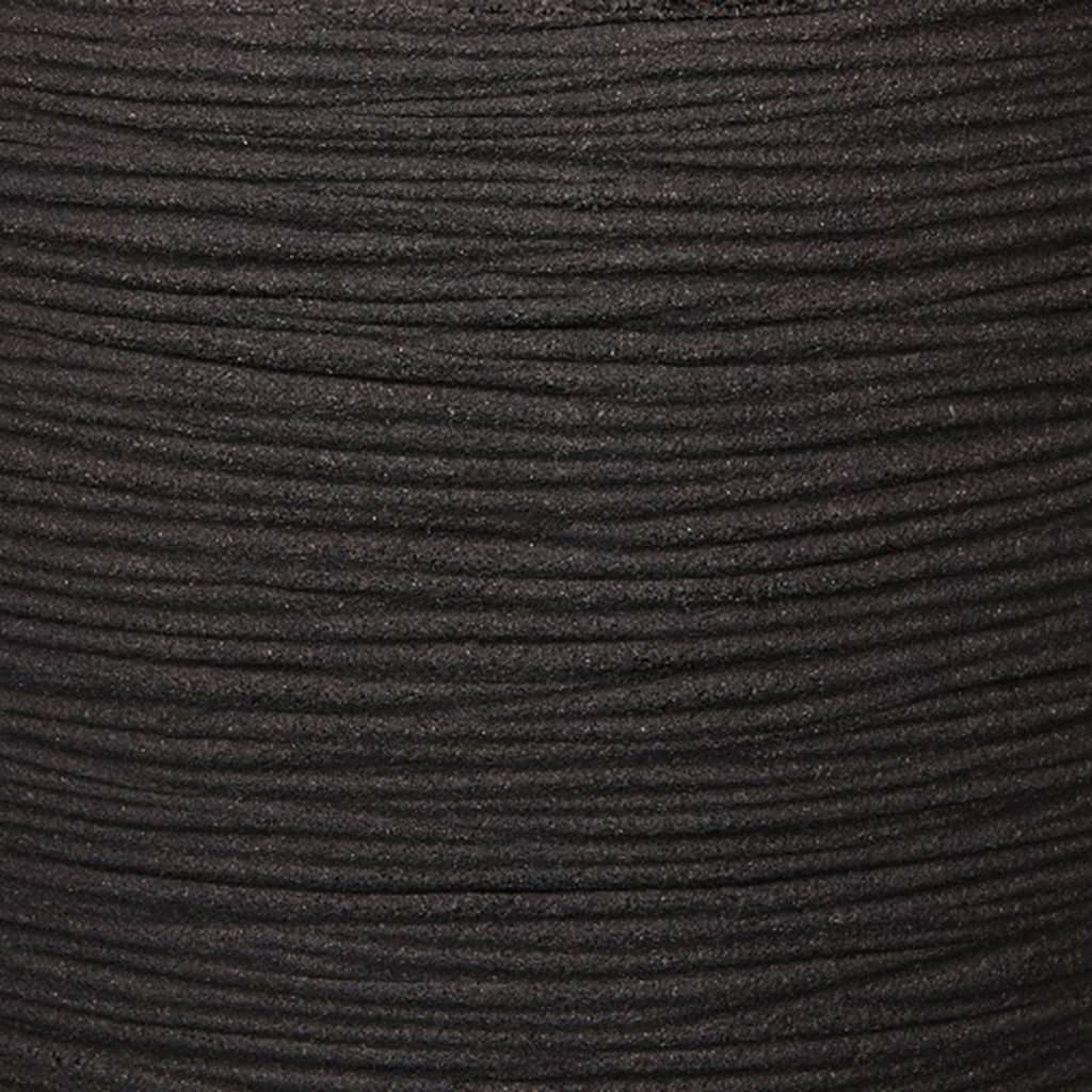 Capi plantenbak nature rib vierkant 30x30 cm zwart kblr902