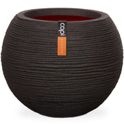 Capi bloempot nature rib bolvormig 62x48 cm zwart kblr271 - afbeelding 1