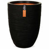 Capi bloempot nature rib elegant laag 46x58 cm zwart pkblr783