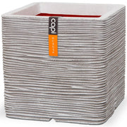 Capi plantenbak nature rib vierkant 30x30 cm ivoorkleurig kofi902 - afbeelding 1
