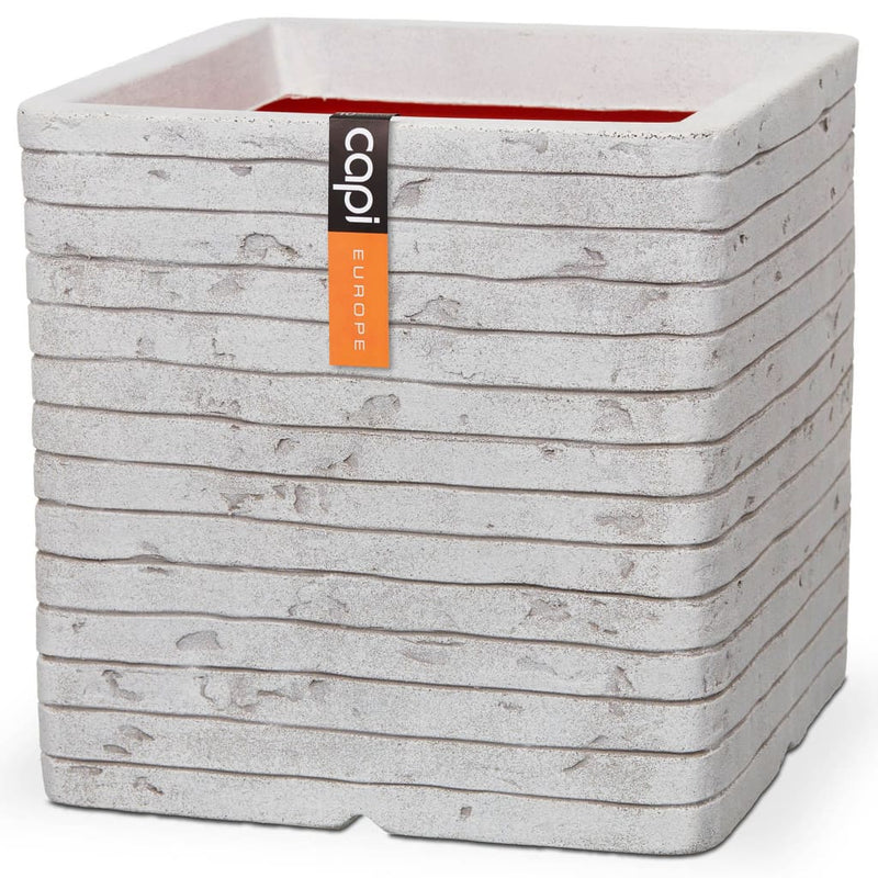Capi plantenbak nature row vierkant 30x30 cm ivoorkleurig krwi902