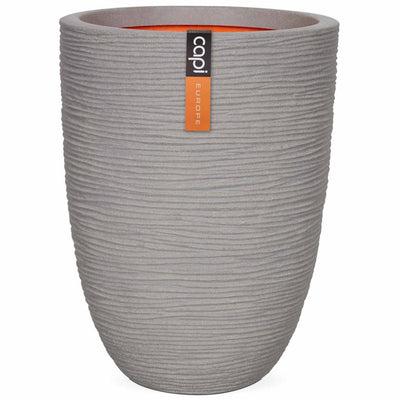 Capi Capi Bloempot Nature Rib elegant laag 36x47 cm grijs