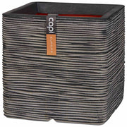 Capi plantenbak nature rib vierkant 30x30 cm antraciet kofz902 - afbeelding 1