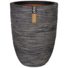 Capi bloempot nature rib elegant laag 36x47 cm antraciet kofz782