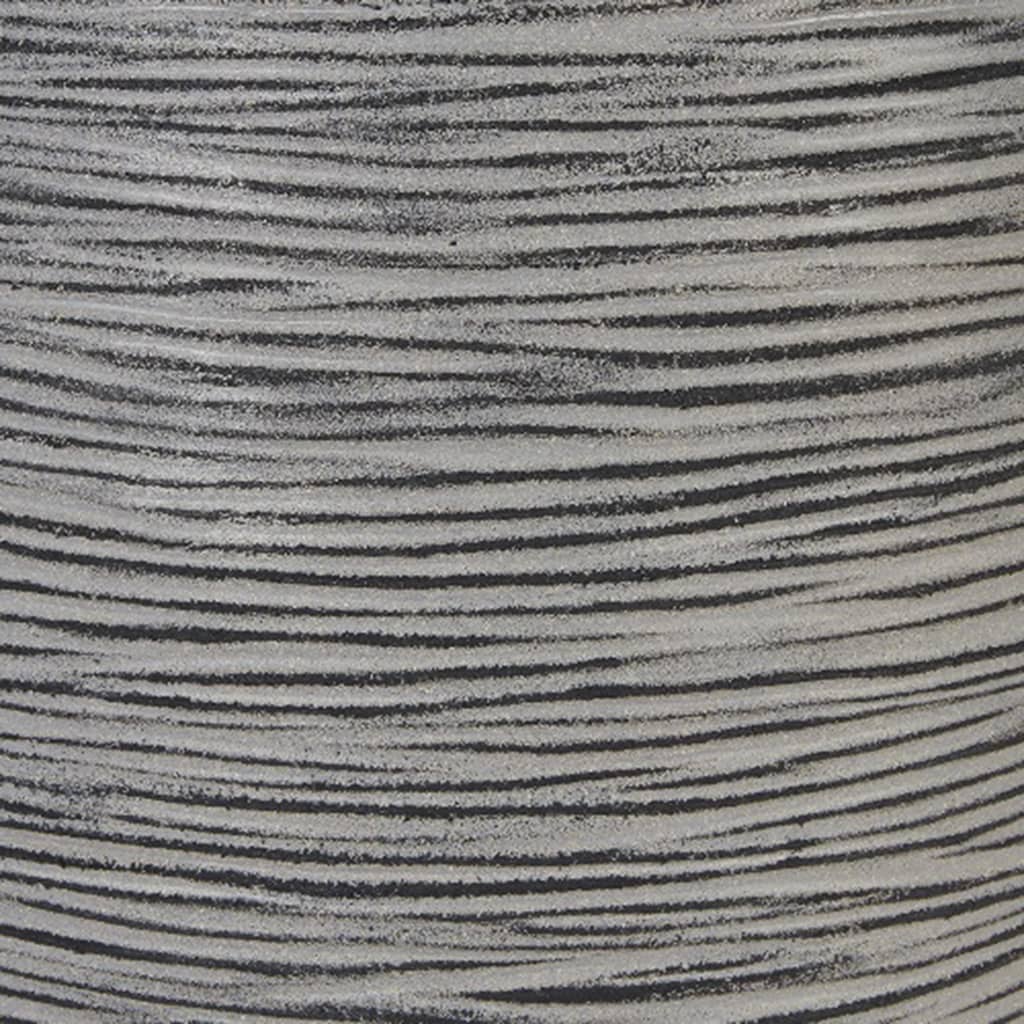 Capi bloempot nature rib elegant laag 36x47 cm antraciet kofz782