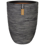 Capi bloempot nature rib elegant laag 46x58 cm antraciet kofz783 - afbeelding 1