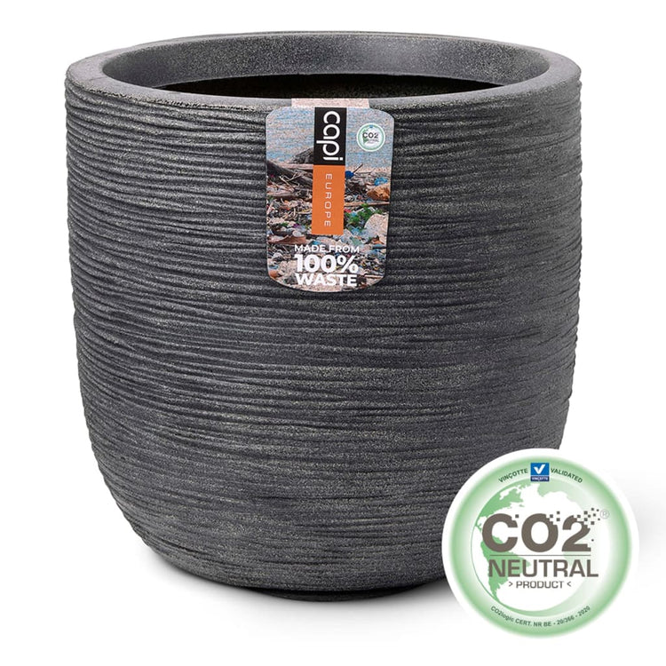 Capi plantenbak waste rib 43x41 cm grijs