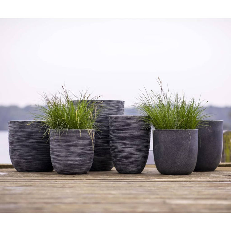 Capi plantenbak waste rib laag elegant 34x46 cm grijs