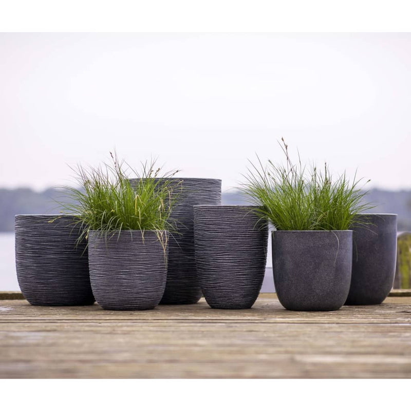 Capi plantenbak waste rib laag elegant 34x46 cm grijs