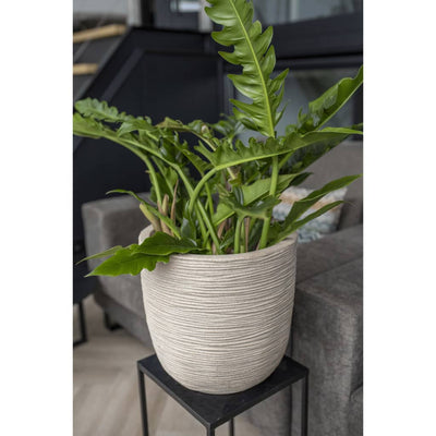 Capi plantenbak waste rib 43x41 cm terrazzo beige