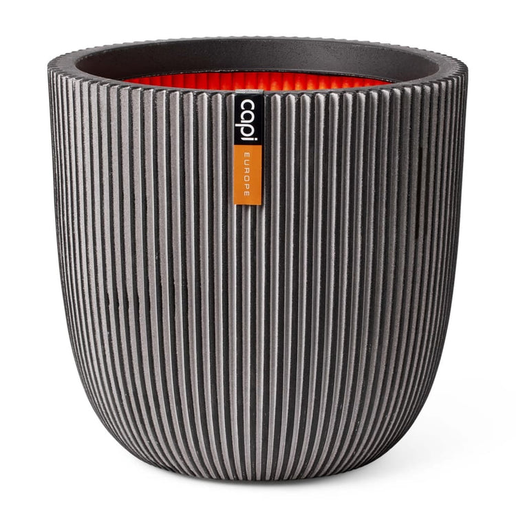 Capi plantenbak groove 35x34 cm antracietkleurig