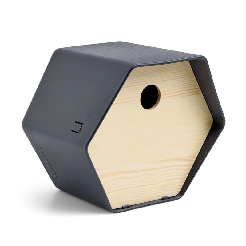 Capi vogelhuisje hive 1 rond gat 19x23x20 cm antracietkleurig