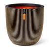 Capi plantenbak groove 35x34 cm zwart en goudkleurig