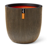 Capi plantenbak groove 35x34 cm zwart en goudkleurig - afbeelding 2