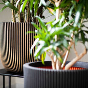 Capi plantenbak groove 35x34 cm zwart en goudkleurig - afbeelding 3