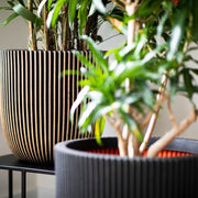 Capi plantenbak groove 43x41 cm zwart en goudkleurig - afbeelding 3