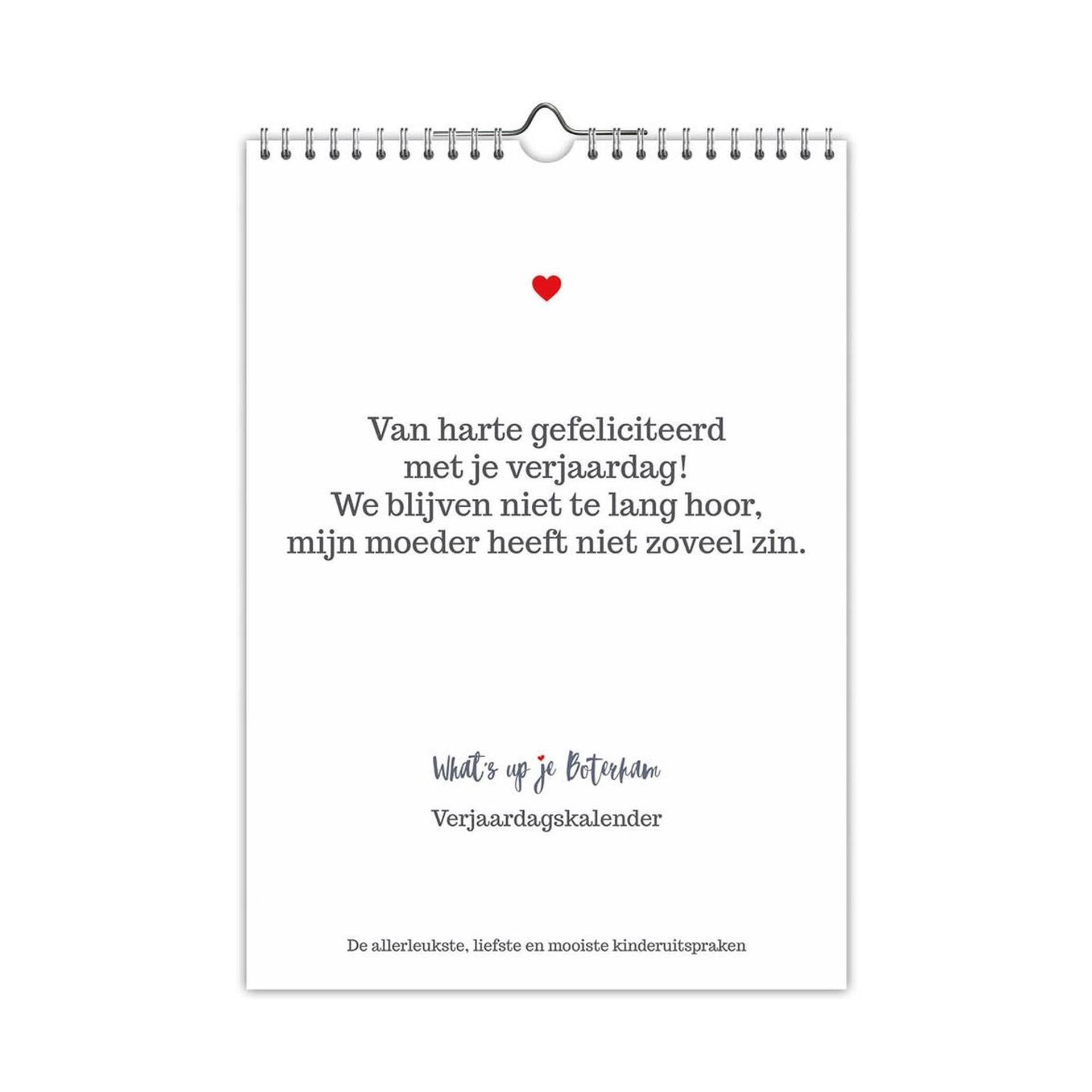 Comello what's up je boterham - verjaardagskalender - a4