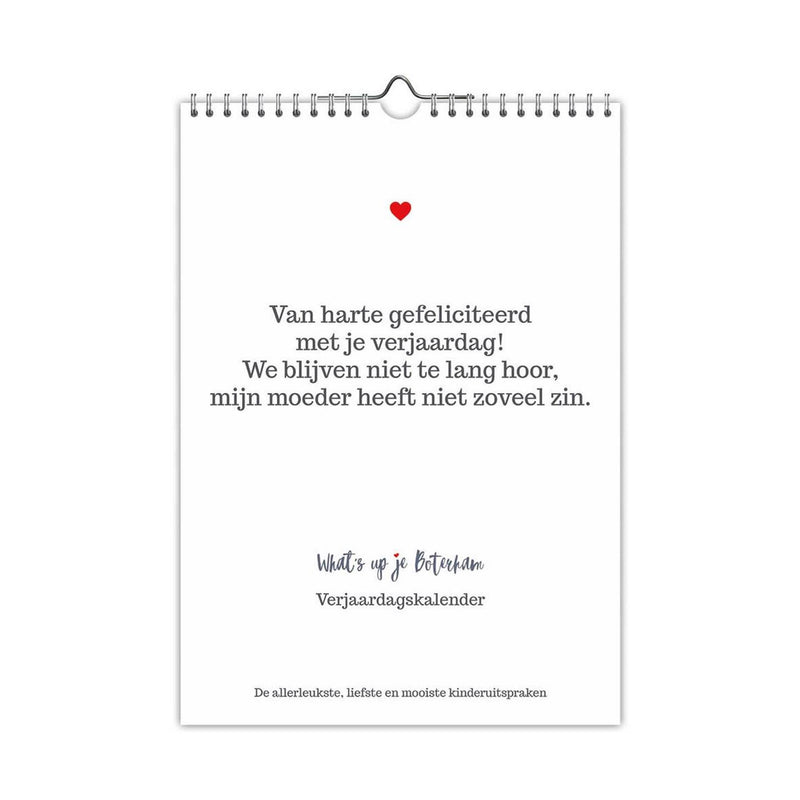Comello verjaardagskalender whats up je boterham