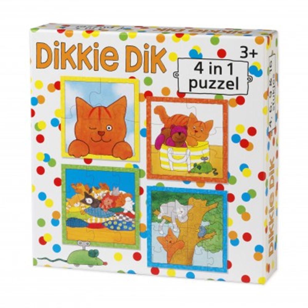 Bambolino dikkie dik puzzel 4 in 1. confetti 3+