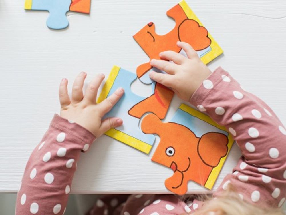 Bambolino dikkie dik puzzel 4 in 1. confetti 3+