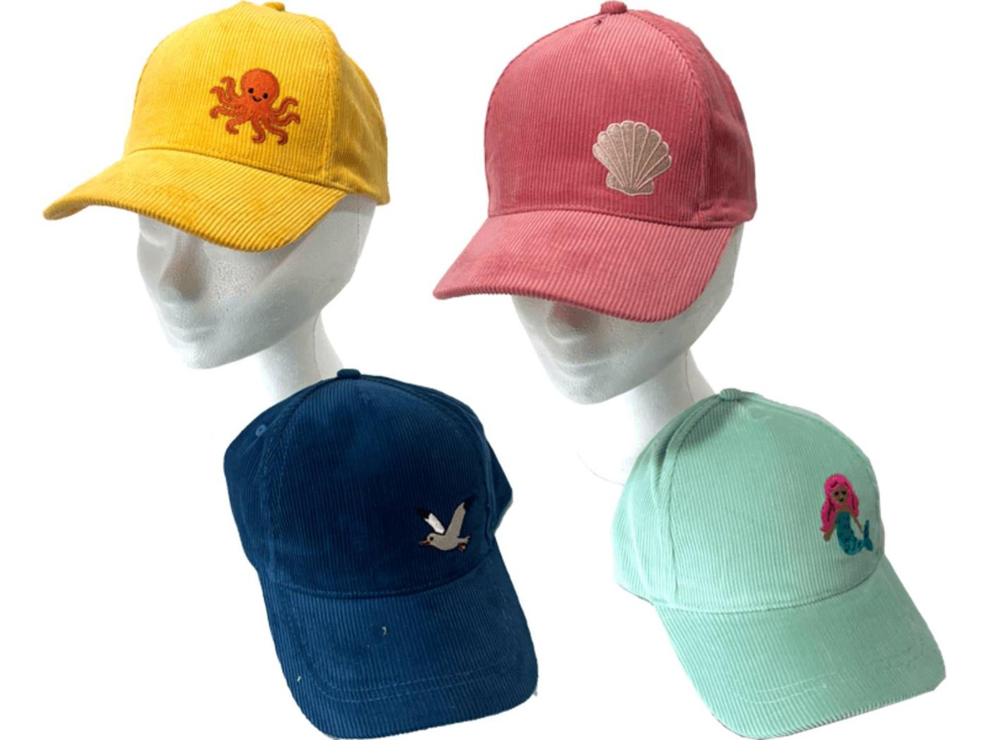 Baseballcap kids rib 4 assorti kleur