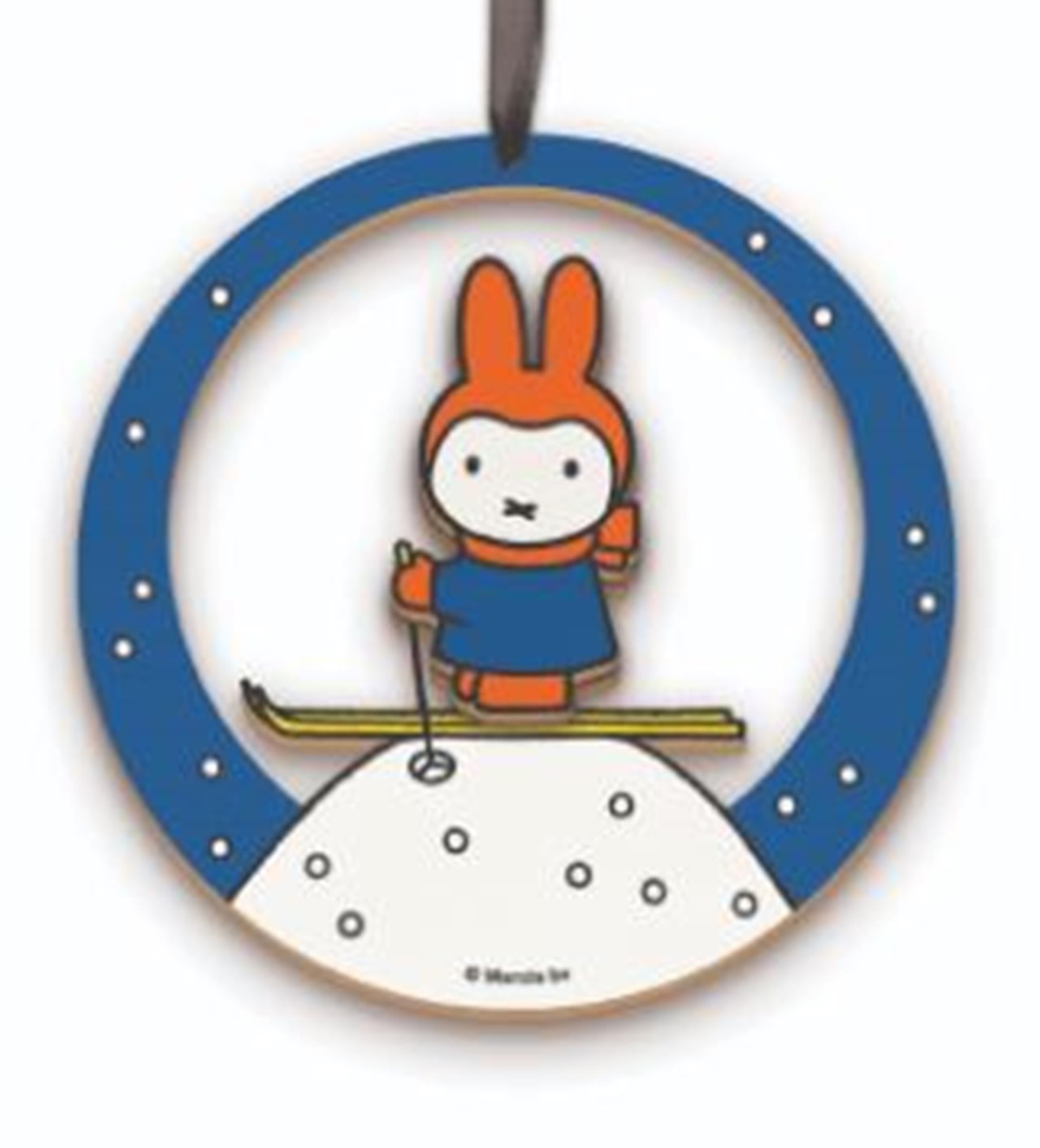 Nijntje kersthanger hout winter ø7,5cm