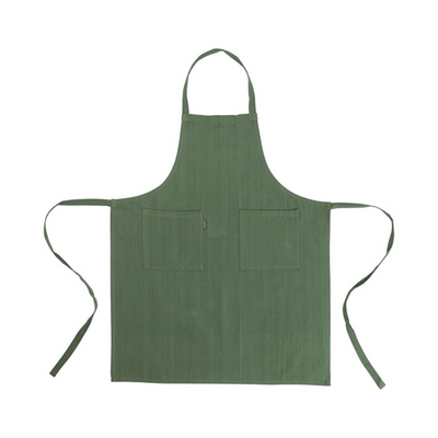 Linen and more lm keukenschort 75x90cm - indi groen