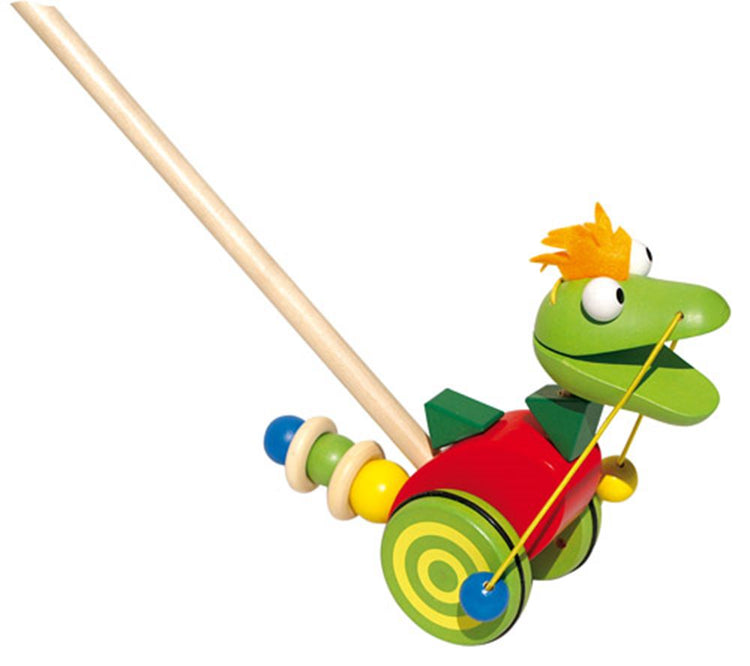 Houten loopstokken 6 assortie. 3+