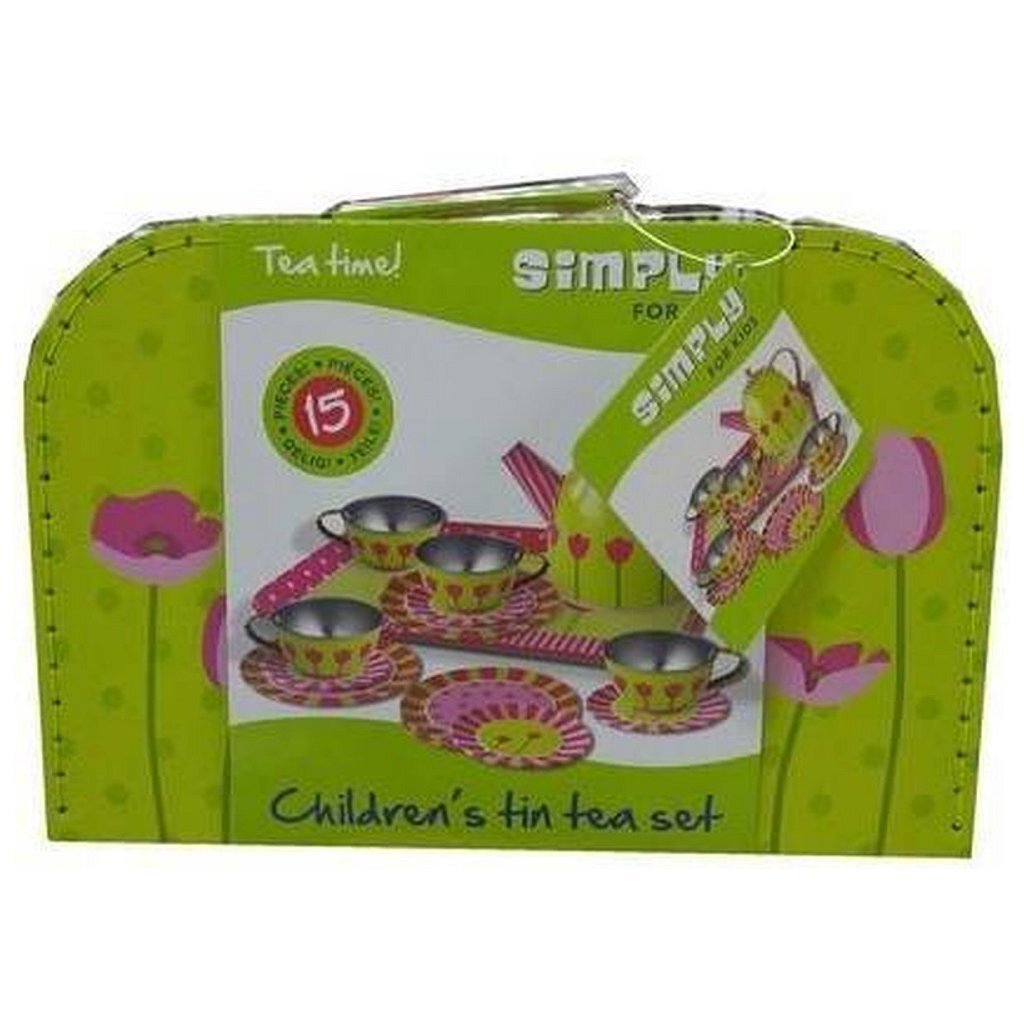 Simply for Kids Simply for Tinnen Tulpen Theeservies in Koffer