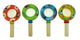 Houten vergrootglas. 4 ass. 12 stuks 3+