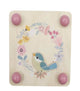 Houten bloemenpers vogel. 3+