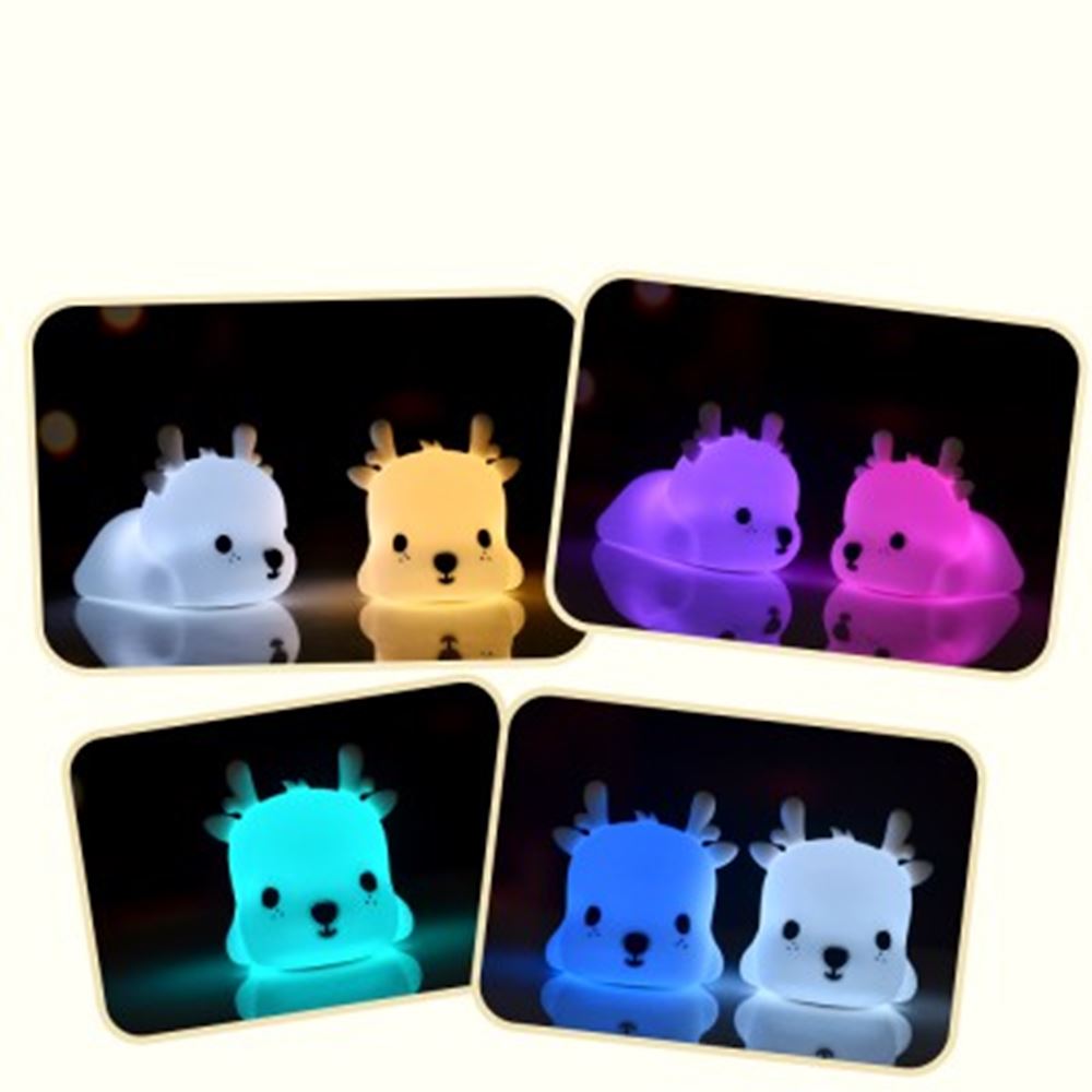 Nachtlamp silicone hertje. 1+
