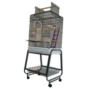 Strong papegaaienkooi villa aurelia 56x43x154 cm zilvergrijs 93025 - afbeelding 1