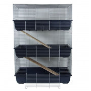 @pet @pet konijnenkooi met 3 verdiepingen 80x44x120 cm blauw 25034 - afbeelding 1