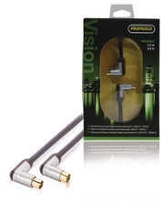 Profigold profigold prov8803 coaxkabel male gehoekt female gehoekt 3,00 m zwart - afbeelding 1