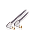 Profigold profigold prov8803 coaxkabel male gehoekt female gehoekt 3,00 m zwart