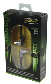 Profigold profigold prov8803 coaxkabel male gehoekt female gehoekt 3,00 m zwart - afbeelding 4