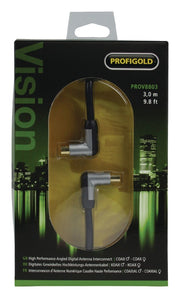 Profigold profigold prov8803 coaxkabel male gehoekt female gehoekt 3,00 m zwart - afbeelding 5