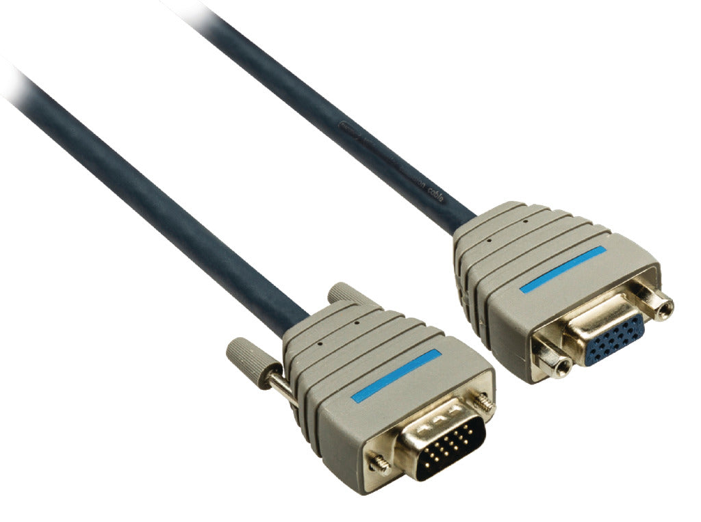 Bandridge bcl1002 vga verlengkabel vga male - vga female 15-pins 2.00 m blauw