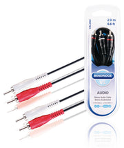 Bandridge val4202 stereo audiokabel 2x rca male - 2x rca male 2.00 m zwart - afbeelding 1