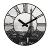 Nextime ne-3004 wandklok dia. 39 cm, plastic, 3d, grijs, #039;la ville #039;
