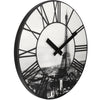 Nextime ne-3004 wandklok dia. 39 cm, plastic, 3d, grijs, #039;la ville #039;