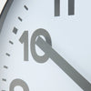 Nextime ne-3999ar wandklok dia. 35 cm, geborsteld aluminium, #039;station #039;
