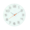 Nextime nextime ne-8817wi wandklok dia. 30 x 3.5 cm, glass, white, 'classy round'